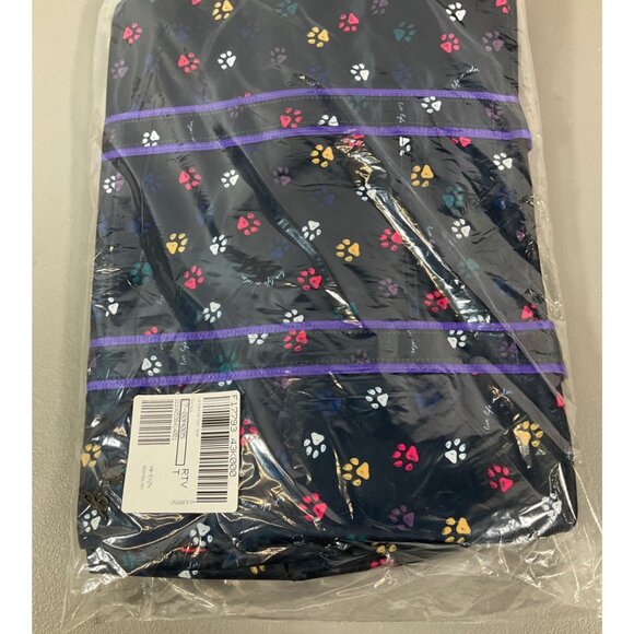 Lug Rover Paws Oversized Tote - Durable Navy Textile Bag with Purple Accents - Picture 1 of 6